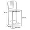 Design Barkruk met Rugleuning - 60cm - Jadon image 7