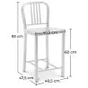 Design Barkruk met Rugleuning - 60cm - Jadon image 7
