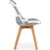 Eetkamerstoel - zwart-witte patchwork bekleding - nieuwe editie - Sam image 7