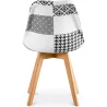 Eetkamerstoel - zwart-witte patchwork bekleding - nieuwe editie - Sam image 7