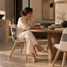 Eetkamerstoel - zwart-witte patchwork bekleding - nieuwe editie - Sam image 7