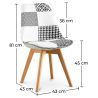 Eetkamerstoel - zwart-witte patchwork bekleding - nieuwe editie - Sam image 7