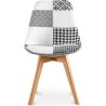 Eetkamerstoel - zwart-witte patchwork bekleding - nieuwe editie - Sam image 7