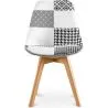 Eetkamerstoel - zwart-witte patchwork bekleding - nieuwe editie - Sam image 7