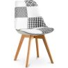 Eetkamerstoel - zwart-witte patchwork bekleding - nieuwe editie - Sam image 7