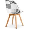 Eetkamerstoel - zwart-witte patchwork bekleding - nieuwe editie - Sam image 7
