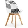 Eetkamerstoel - zwart-witte patchwork bekleding - nieuwe editie - Sam image 7