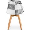 Eetkamerstoel - zwart-witte patchwork bekleding - nieuwe editie - Sam image 7