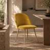Eetkamerstoel - Fluweel bekleed - Scandinavische stijl - Evelyne image 7