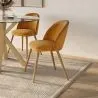 Eetkamerstoel - Fluweel bekleed - Scandinavische stijl - Evelyne image 7