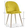 Eetkamerstoel - Fluweel bekleed - Scandinavische stijl - Evelyne image 7