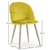 Eetkamerstoel - Fluweel bekleed - Scandinavische stijl - Evelyne image 7