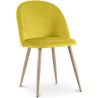 Eetkamerstoel - Fluweel bekleed - Scandinavische stijl - Evelyne image 7