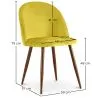 Eetkamerstoel - bekleed met fluweel - Scandinavisch design - Evelyne image 7