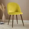 Eetkamerstoel - bekleed met fluweel - Scandinavisch design - Evelyne image 7