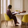 Eetkamerstoel - bekleed met fluweel - Scandinavisch design - Evelyne image 7