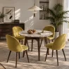 Eetkamerstoel - bekleed met fluweel - Scandinavisch design - Evelyne image 7