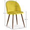 Eetkamerstoel - bekleed met fluweel - Scandinavisch design - Evelyne image 7