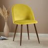 Eetkamerstoel - bekleed met fluweel - Scandinavisch design - Evelyne image 7