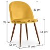 Eetkamerstoel - bekleed met fluweel - Scandinavisch design - Evelyne image 7