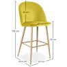 Met fluweel beklede kruk - Scandinavisch design - Evelyne image 7