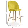 Met fluweel beklede kruk - Scandinavisch design - Evelyne image 7