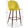 Met fluweel beklede kruk - Scandinavisch design - Evelyne image 7