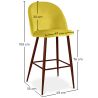 Met fluweel beklede kruk - Scandinavisch design - Evelyne image 7