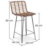 Rieten barkruk - Boho Bali Ontwerp -65cm - Catori image 7