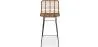 Rieten barkruk met rugleuning - Boho Bali Design - 75cm - Catori image 7