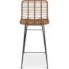 Rieten barkruk met rugleuning - Boho Bali Design - 75cm - Catori image 7