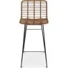 Rieten barkruk met rugleuning - Boho Bali Design - 75cm - Catori image 7