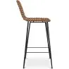 Rieten barkruk met rugleuning - Boho Bali Design - 75cm - Catori image 7