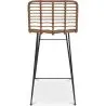 Rieten barkruk met rugleuning - Boho Bali Design - 75cm - Catori image 7