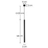Plafondlamp LED Tube - Hanglamp in Zwart - 60cm - Lilu image 7