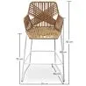 Rotan Boho Bali Design Kruk - 75cm - Tale image 7