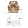 Rotan Boho Bali Design Kruk - 75cm - Tale image 7