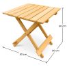 Buitenstoel met voetenbankje en tuintafel - Hout - Alana image 7