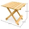 Buitenstoel met voetenbankje en tuintafel - Hout - Alana image 7
