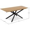 Rechthoekige eettafel - Industrieel ontwerp - Hout en metaal - Danr image 7