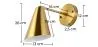Wandlamp - Kegel Metaal - Goud - Livel image 7