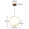 Globe Plafondlamp - Gouden Hanglamp - Glum image 7