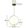 Globe Plafondlamp - Gouden Hanglamp - Glum image 7