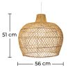Rotan plafondlamp - Hanglamp - Boho Bali Design - Mai image 7
