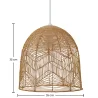 Rotan plafondlamp - Hanglamp Boho Bali Design - Bu image 7