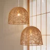 Rotan plafondlamp - Hanglamp Boho Bali Design - Bu image 7