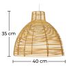 Rotan plafondlamp - Hanglamp Design Boho Bali - Can image 7