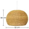 Rotan plafondlamp - Hanglamp - Boho Bali Design - Kim image 7