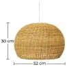 Rotan plafondlamp - Hanglamp - Boho Bali Design - Kim image 7