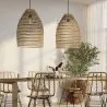 Rotan plafondlamp - Hanglamp Boho Bali Design - 50cm - Puong image 7